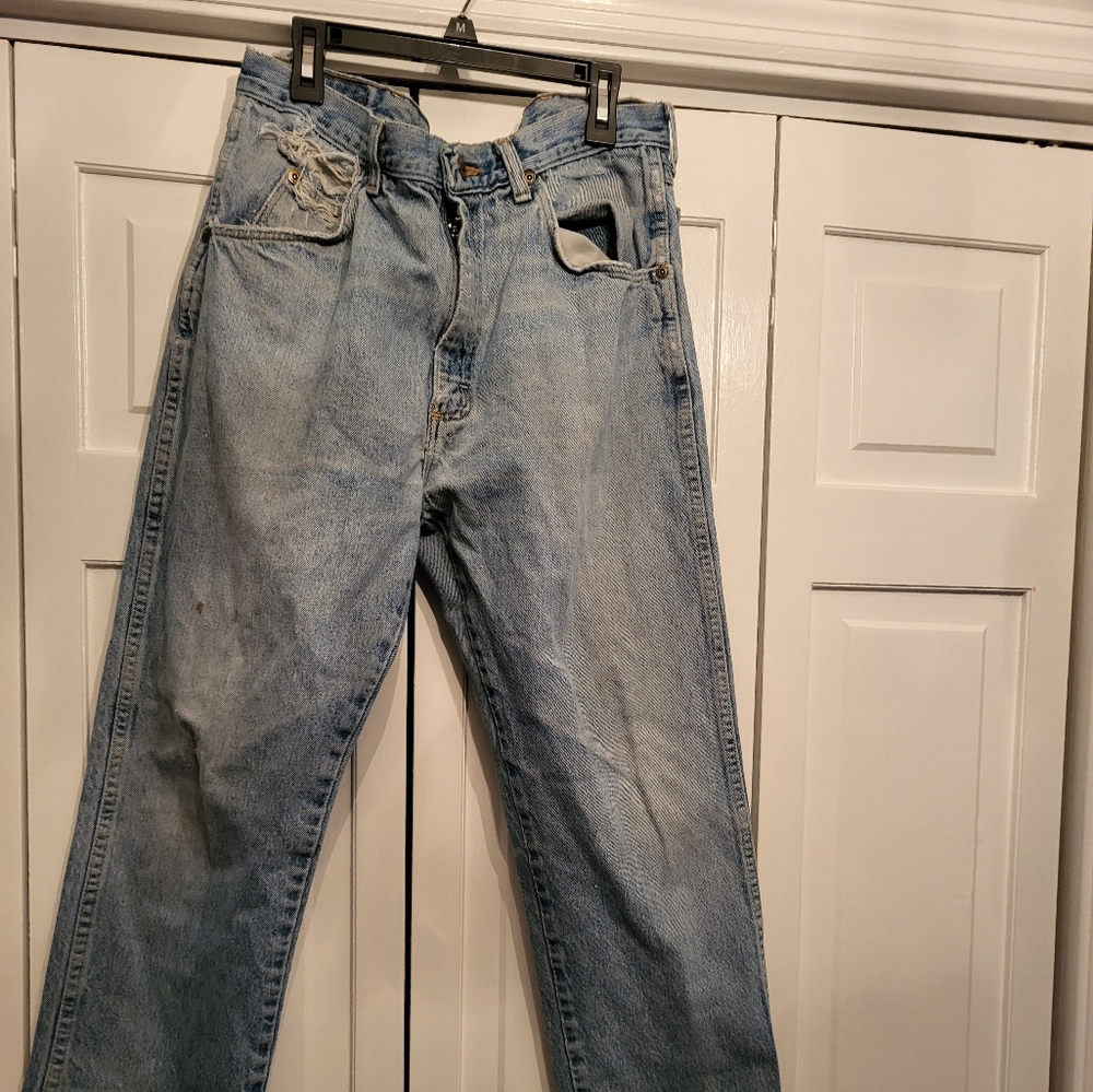 4/$19 Men's Vintage Grunge Thrashed Wrangler Faded Distressed Jeans 32 x 29